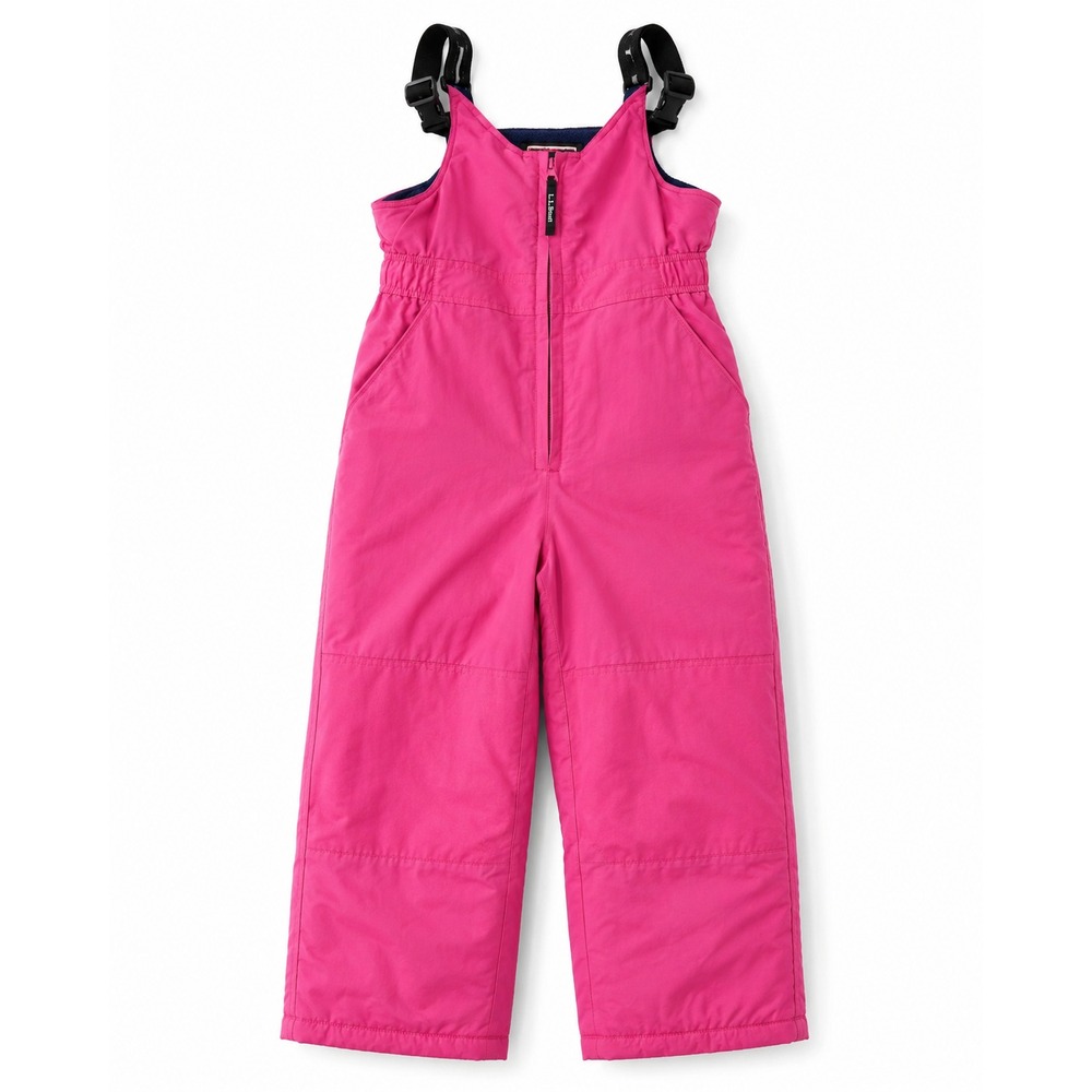 L.L.Bean Kids Size 10 Pink Insulated Snow Bibs Ski Snow Pants Retro Y2K Outdoor